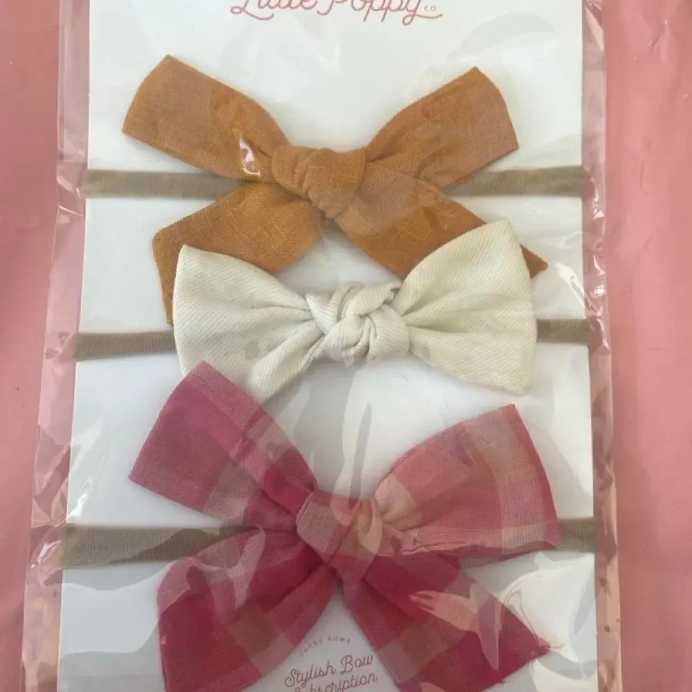 Little poppy co bow 3 pack of